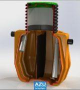AZU WATER Grease Separator Orange, wastewater pre-treatment for domestic graywater.